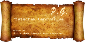 Ptatschek Genovéva névjegykártya